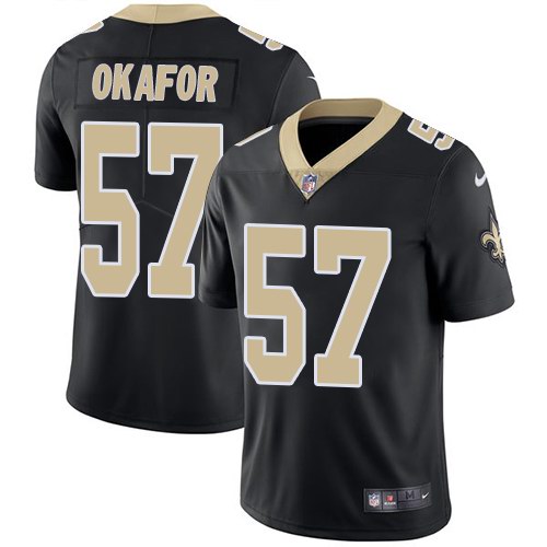 Nike Men & Women & Youth Saints 57 Alex Okafor Black NFL Vapor Untouchable Limited Jersey,We sell and wholesale Nike Men & Women & Youth Saints 57 Alex Okafor Black NFL Vapor Untouchable Limited Jersey on line form chian!